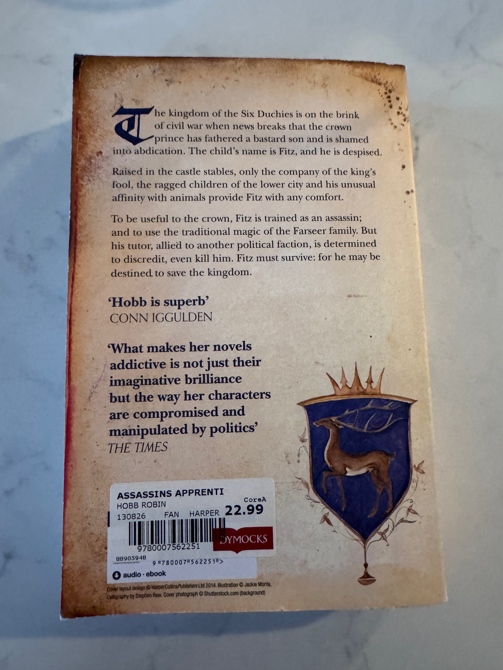 Assassin's Apprentice by Robin Hobb (Book one of the Farseer Trilogy)